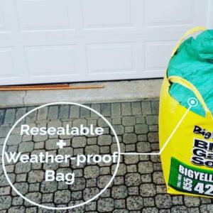 BigYellowBag is resealable and weather-proof 